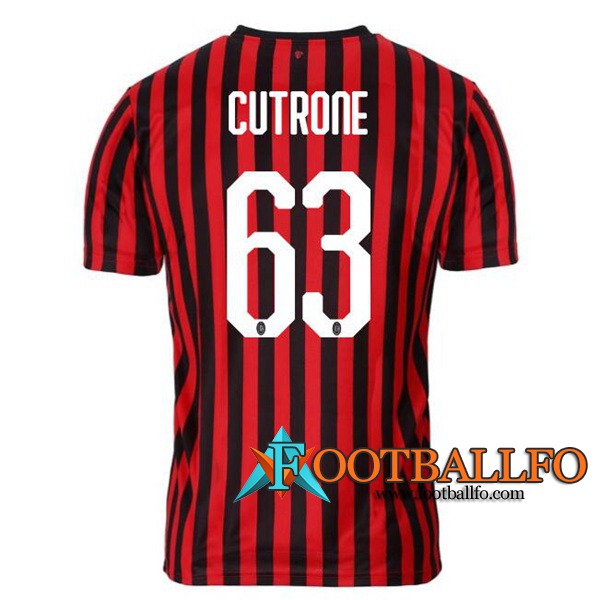 Camisetas Futbol Milan AC (CUTRONE 63) Primera 2019/2020