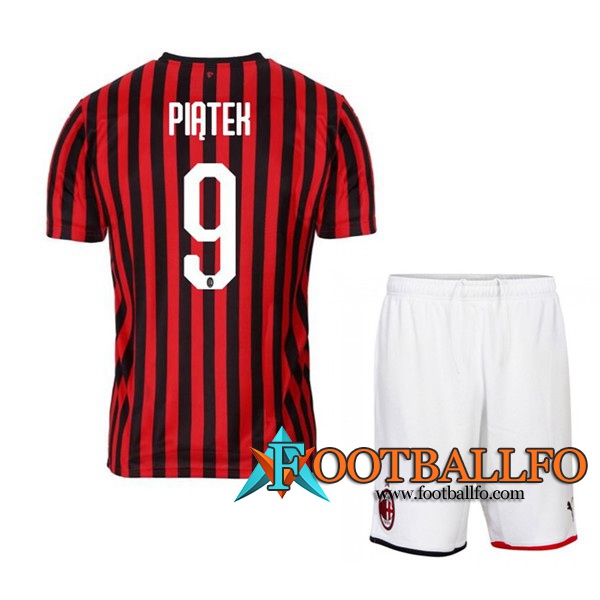 Camisetas Futbol Milan AC (PIATEH 9) Ninos Primera 2019/2020