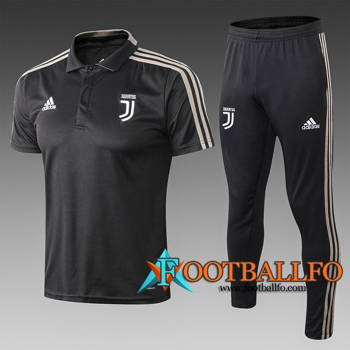 Polo Futbol Juventus + Pantalones Negro 2019/2020