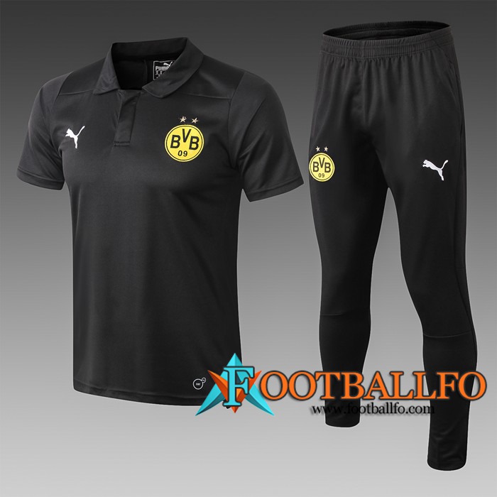 Polo Futbol Dortmund BVB + Pantalones Negro 2019/2020