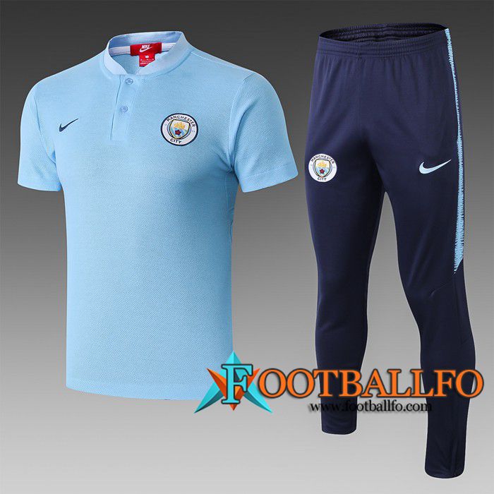 Polo Futbol Manchester City + Pantalones Azul 2019/2020