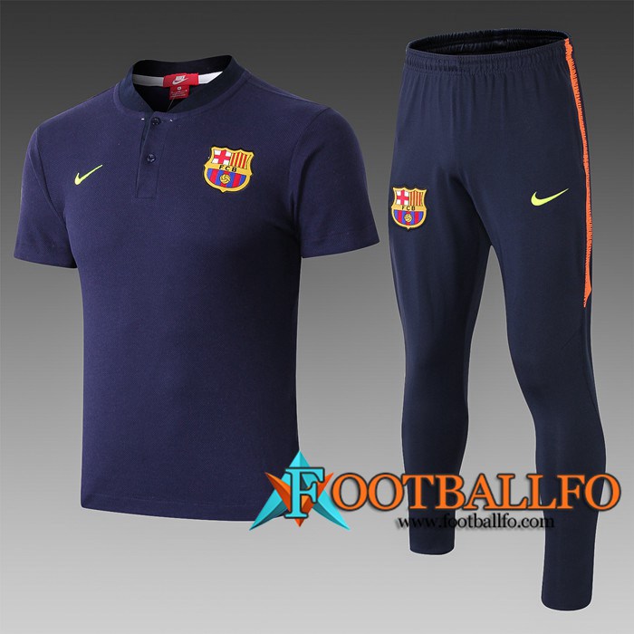 Polo Futbol FC Barcelona + Pantalones Azul Oscuro 2019/2020