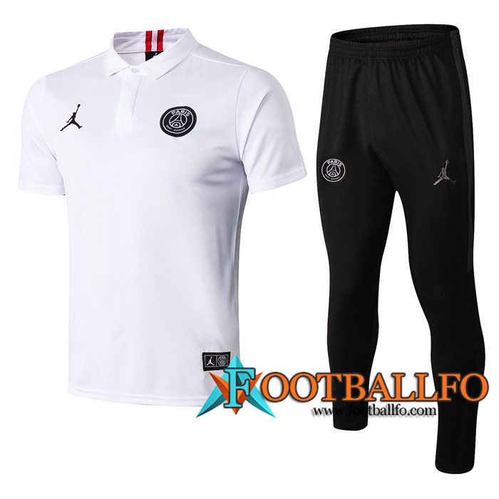 Polo Futbol Paris PSG Jordan + Pantalones Blanco 2019/2020