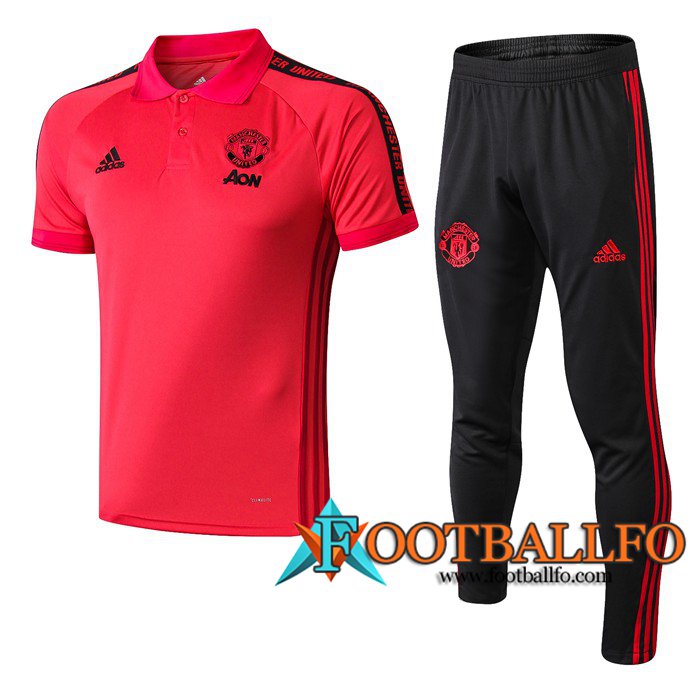 Polo Futbol Manchester United + Pantalones Roja 2019/2020