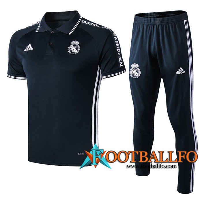 Polo Futbol Real Madrid + Pantalones Gris Oscuro 2019/2020