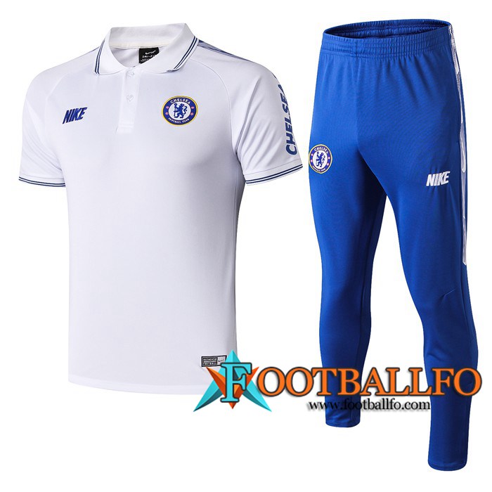 Polo Futbol FC Chelsea + Pantalones Blanco 2019/2020