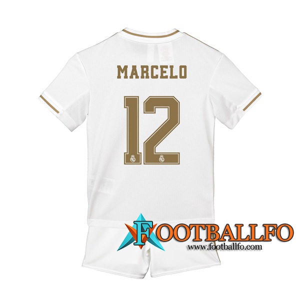 Camisetas Futbol Real Madrid (Marcelo 12) Ninos Primera 2019/2020