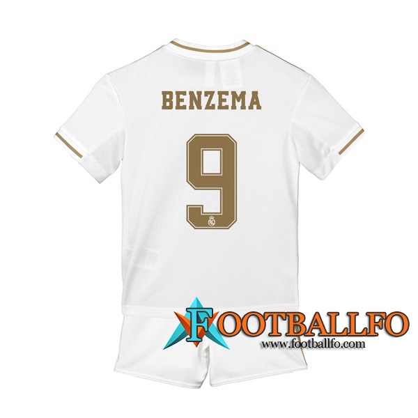 Camisetas Futbol Real Madrid (BENZEMA 9) Ninos Primera 2019/2020