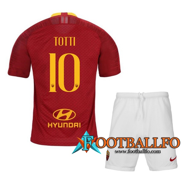 Camisetas Futbol AS Roma (TOTTI 10) Ninos Primera 2019/2020