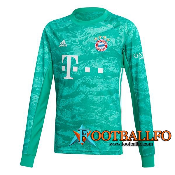 Camisetas Futbol Bayern Munich Manga Larga Portero Verde 2019/2020