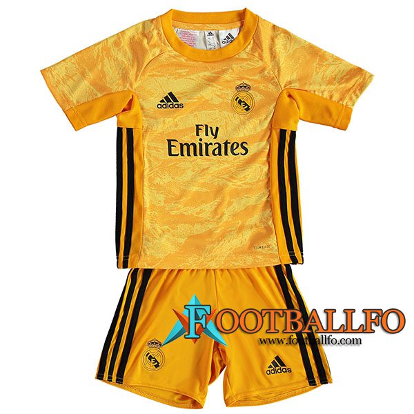 Camisetas Futbol Real Madrid Ninos Portero Amarillo 2019/2020