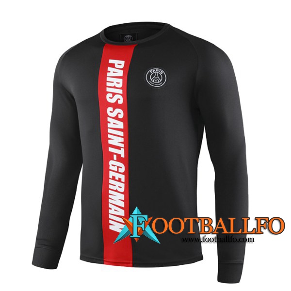 Camiseta Entrenamiento PSG Negro Roja Manga Larga 2019/2020