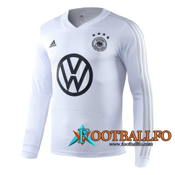 Camiseta Entrenamiento Alemania Blanco Manga Larga 2019/2020
