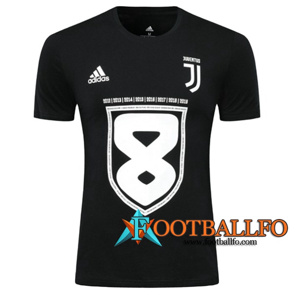 Camiseta Entrenamiento Juventus Negro Blanco 2019/2020
