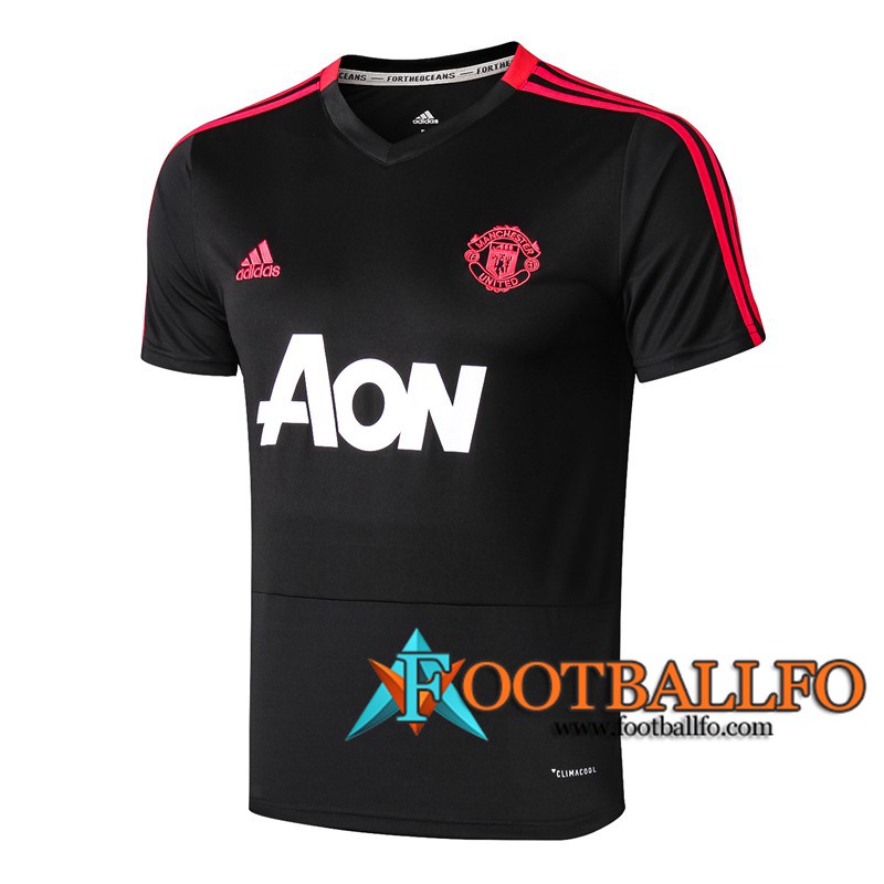 Pre-partido Camiseta Entrenamiento Manchester United Negro 2019/2020