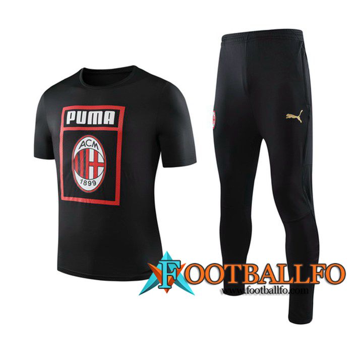 Camiseta Entrenamiento Milan AC + Pantalones Negro 2019/2020
