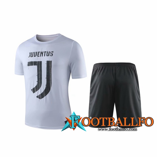 Camiseta Entrenamiento Juventus + Pantalones cortos Blanco 2019/2020