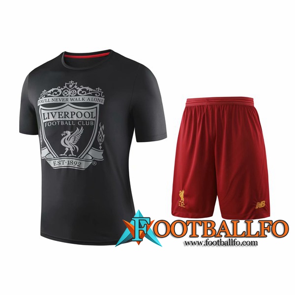 Camiseta Entrenamiento FC Liverpool + Pantalones cortos Negro 2019/2020