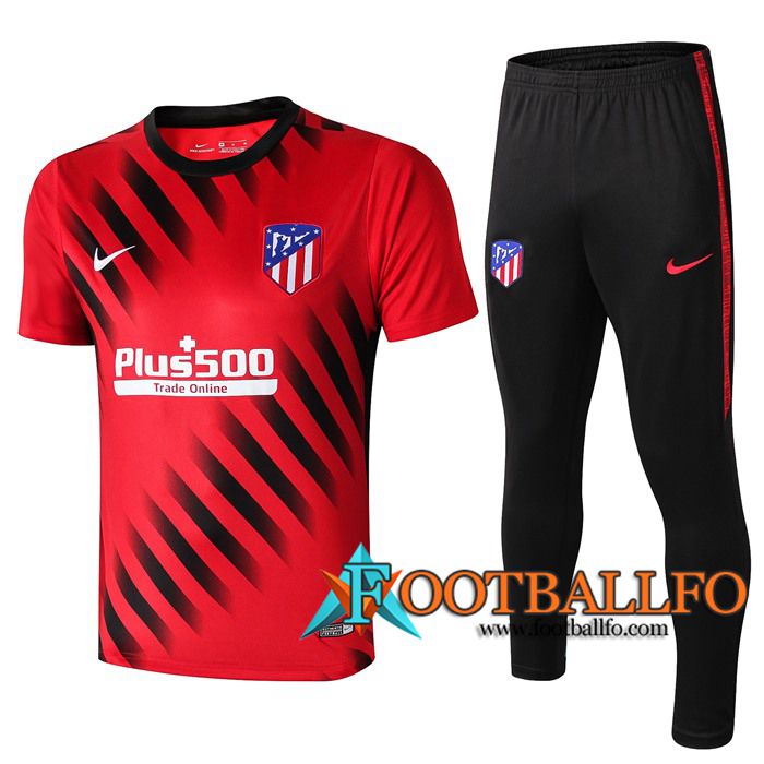Camiseta Entrenamiento Atletico Madrid + Pantalones Roja Negro 19/20
