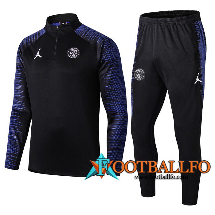 Chandal Futbol + Pantalones PSG Jordan Negro Azul 2019/2020