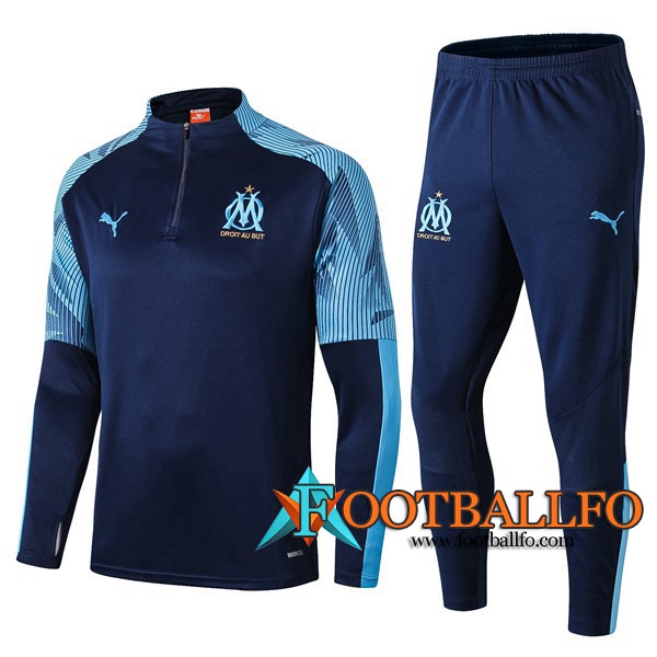 Chandal Futbol + Pantalones Marsella OM Azul Oscuro 2019/2020