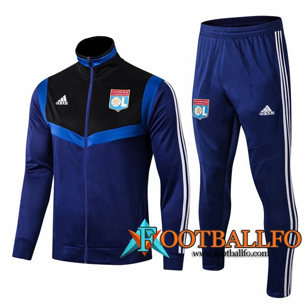 Chandal Futbol - Chaqueta + Pantalones Lyon OL Azul Negro 2019/2020