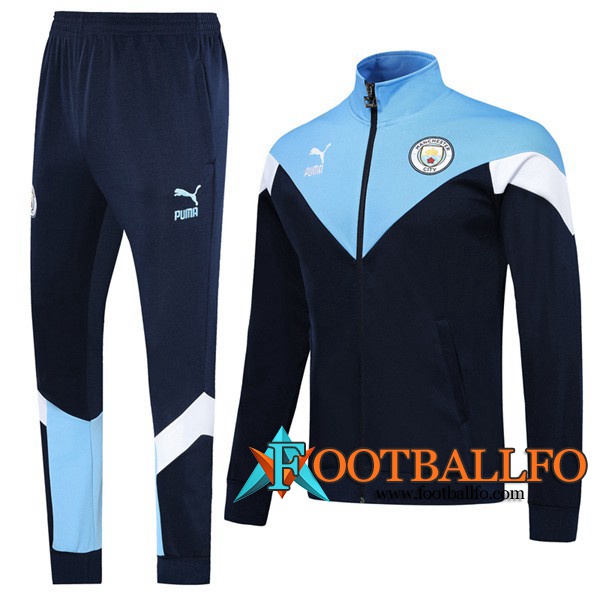 Chandal Futbol - Chaqueta + Pantalones Manchester City Negro Azul 2019/2020
