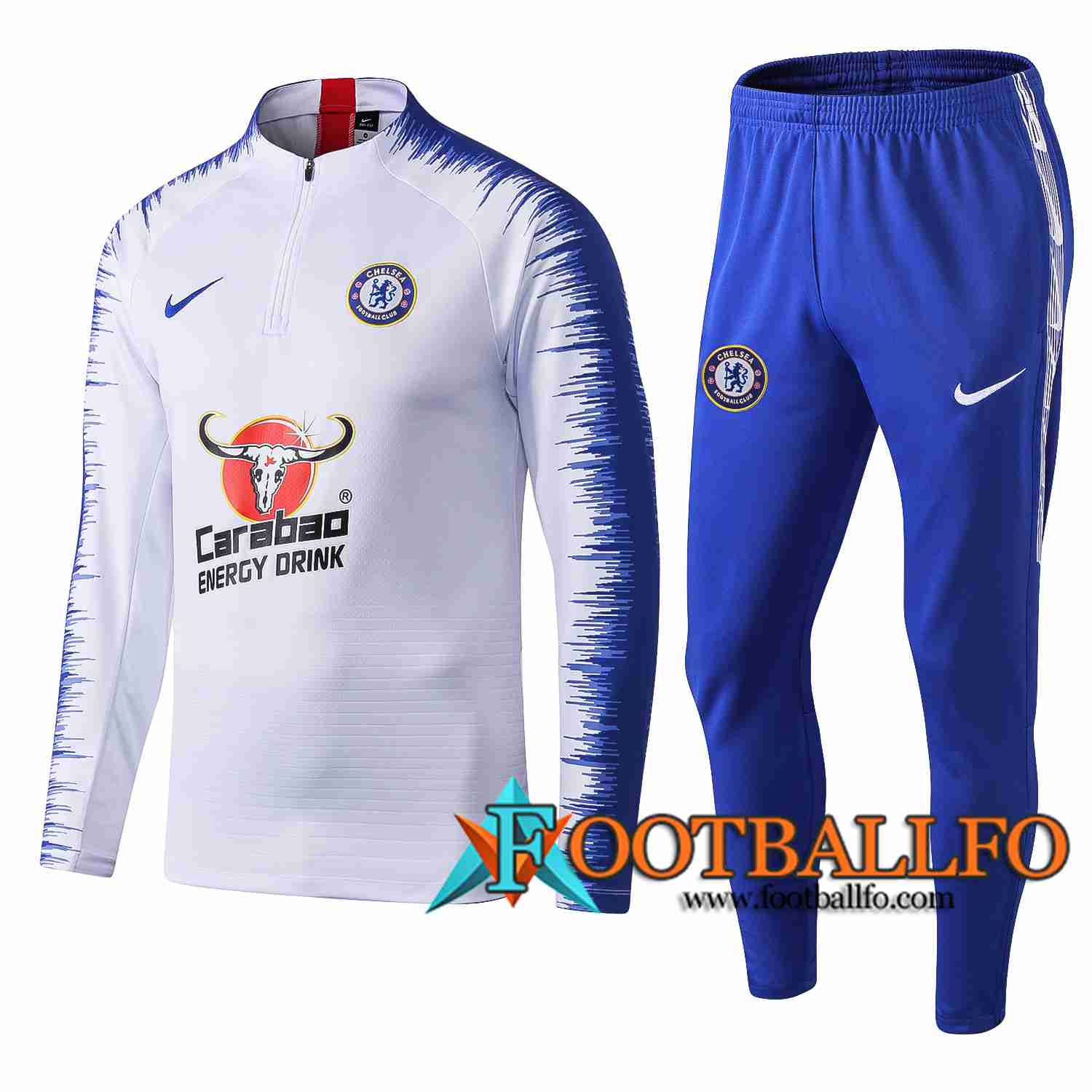 Chaqueta Futbol + Pantalones FC Chelsea Blanco Strike Drill 2019/2020