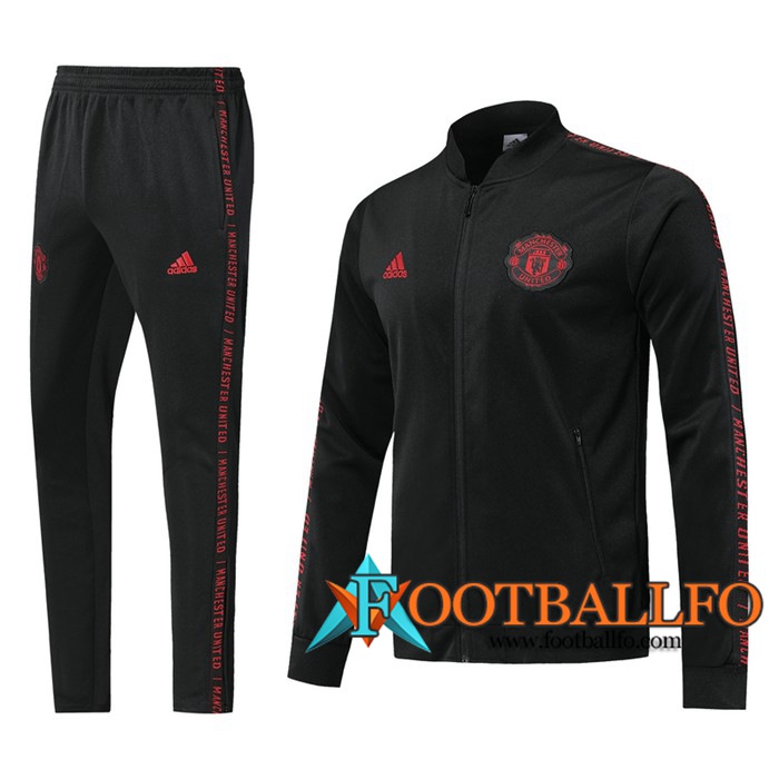 Chandal Futbol - Chaqueta + Pantalones Manchester United Negro 2019/2020