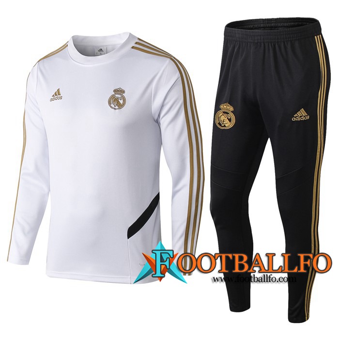 Chaqueta Futbol + Pantalones Real Madrid Blanco 2019/2020