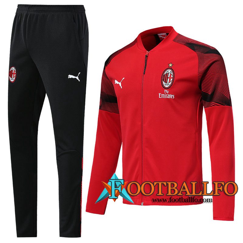Chandal Futbol - Chaqueta + Pantalones Milan AC Roja 2019/2020