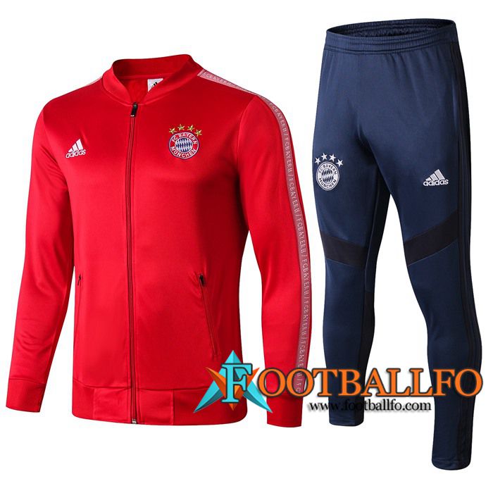 Chandal Futbol - Chaqueta + Pantalones Bayern Munich Roja Blanco 2019/2020