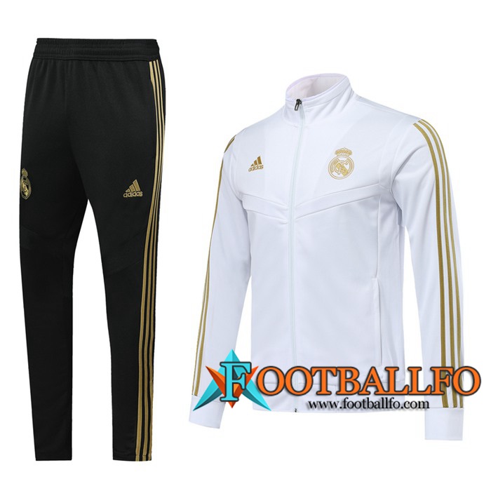 Chandal Futbol - Chaqueta + Pantalones Real Madrid Blanco Amarillo 2019/2020