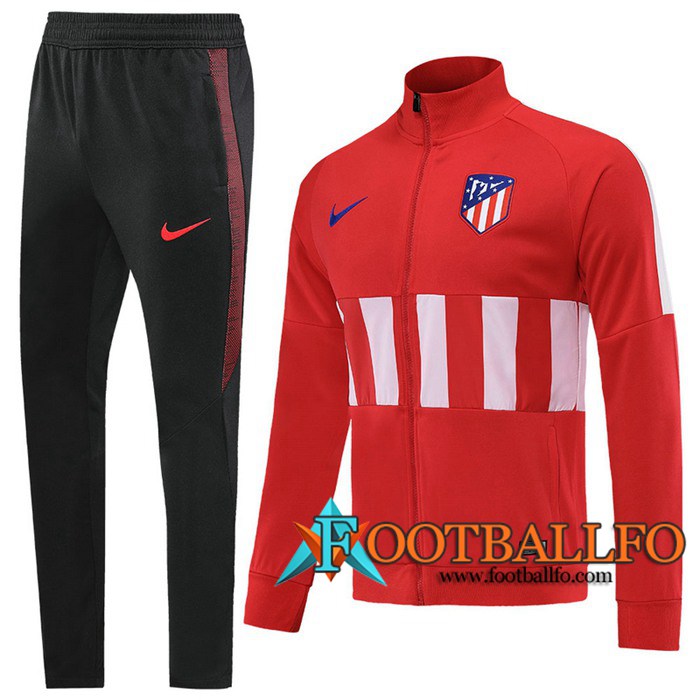 Chandal Futbol - Chaqueta + Pantalones Atletico Madrid Roja Blanco 2019/2020