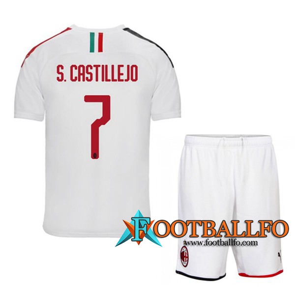 Camisetas Futbol Milan AC (S.CASTILLEJO 7) Ninos Segunda 2019/2020