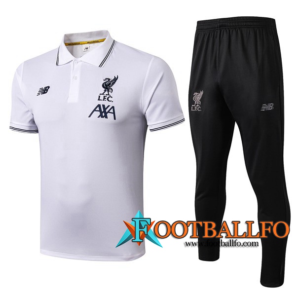 Polo Futbol FC Liverpool + Pantalones Blanco 2019/2020