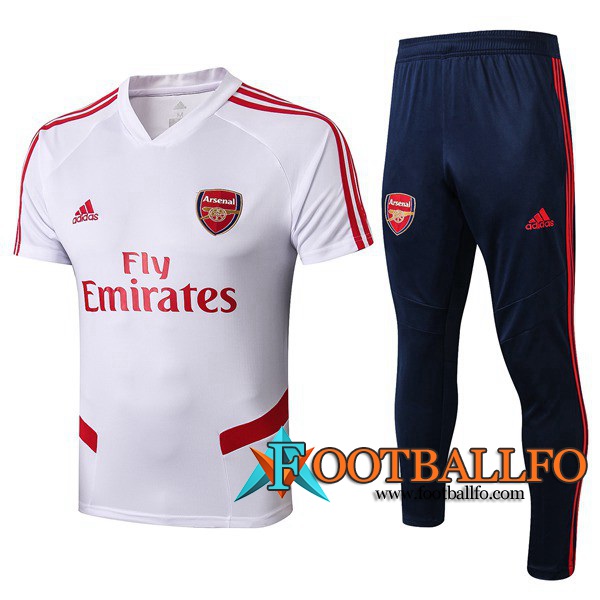 Camiseta Entrenamiento Arsenal + Pantalones Blanco 2019/2020