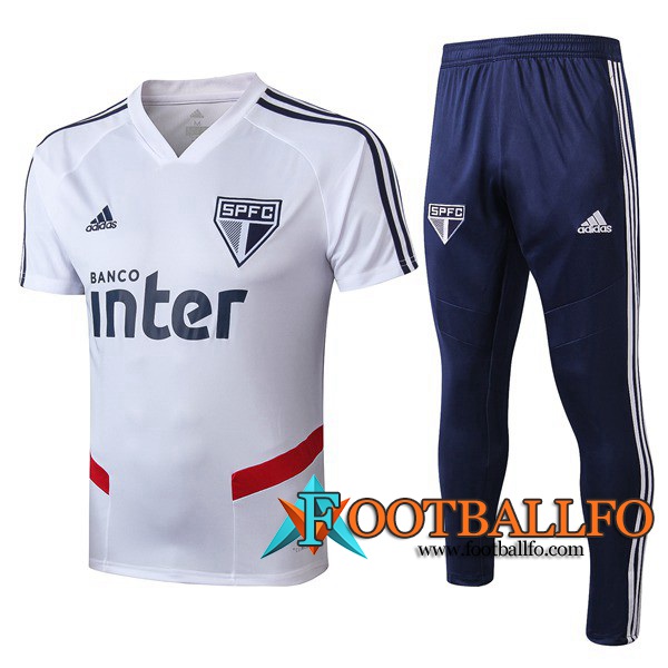 Camiseta Entrenamiento Sao Paulo FC + Pantalones Blanco 2019/2020