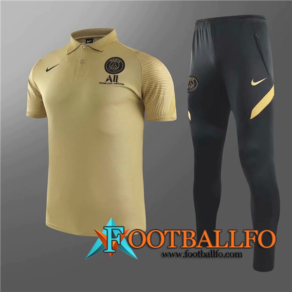 Camiseta Polo Paris PSG + Pantalones Amarillo 2020/2021