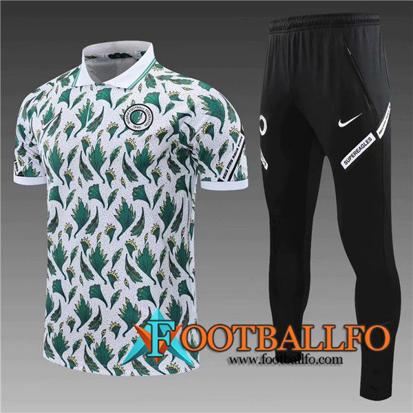 Camiseta Polo Nigeria + Pantalones Blanca/Azul 2020/2021