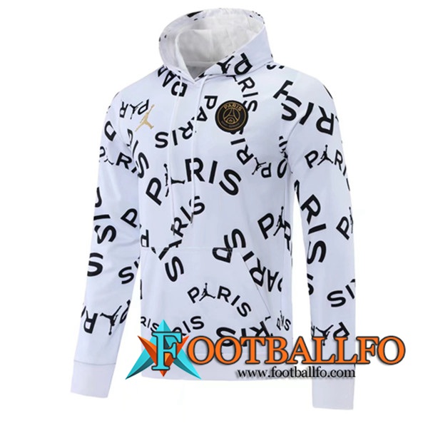 Sudadera De Entrenamiento Capucha Jordan PSG Blanca 2020/2021