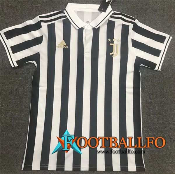 Camiseta Polo Futbol Juventus Blanca/Negro 2020/2021