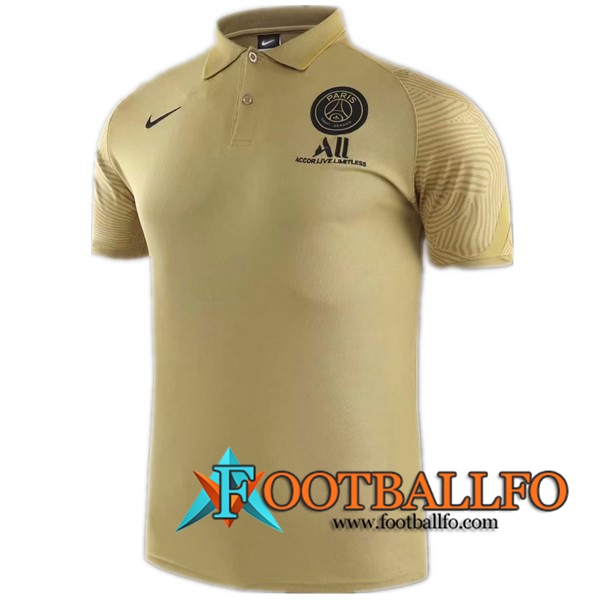 Camiseta Polo Futbol Paris PSG Amarillo 2020/2021