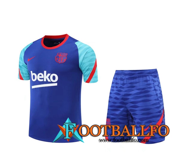 Camiseta Entrenamiento FC Barcelona + Cortos Azul 2020/2021