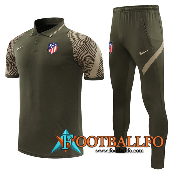 Camiseta Polo Atletico Madrid + Pantalones Verde Oscuro 2021/2022