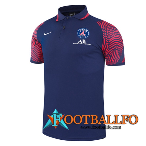 Camiseta Polo Futbol PSG Marin Azul 2021/2022
