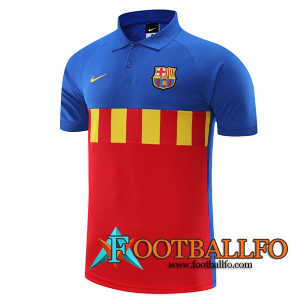 Camiseta Polo Futbol FC Barcelona Azul/Rojo 2021/2022
