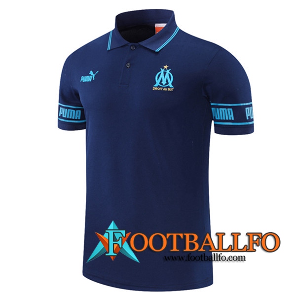 Camiseta Polo Futbol Marsella OM Marin Azul 2021/2022