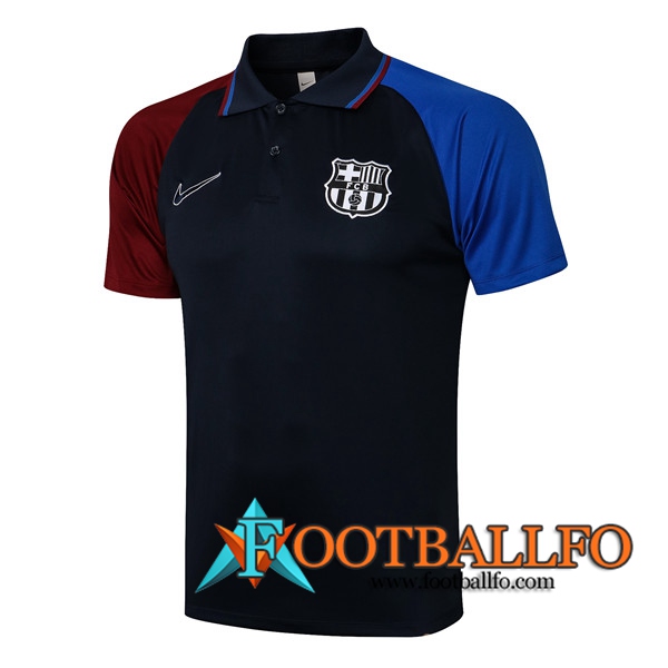 Camiseta Polo Futbol FC Barcelona Negro/Azul 2021/2022