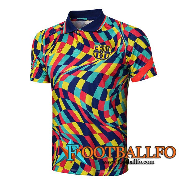 Camiseta Polo Futbol FC Barcelona Amarillo/Azul 2021/2022